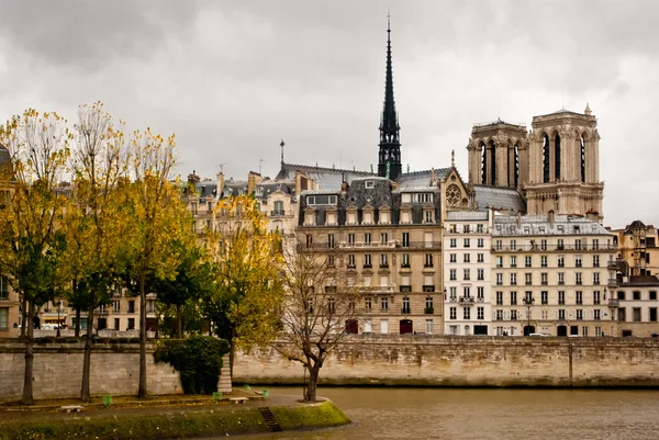 Paris view from Seine river — Stock Photo, Image