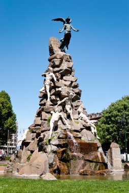 Via statuto, fontana del frejus, torino, İtalya