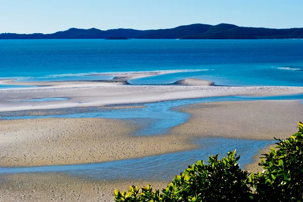 Wit zand in whitsunday eiland — Stockfoto