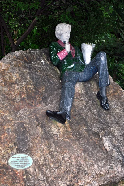 Oscar Wild-statue, Dublin – stockfoto