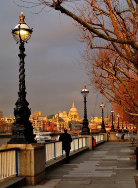 Sunset on St Paul's Cathedral clipart