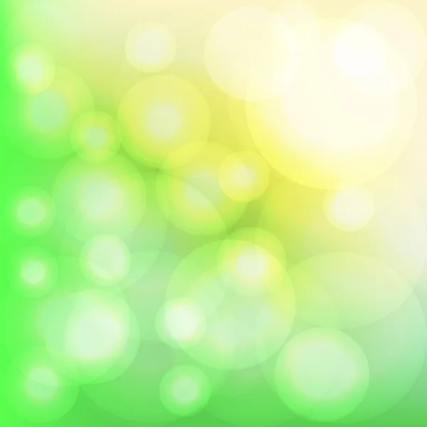Green bokeh abstract light background — Stock Vector