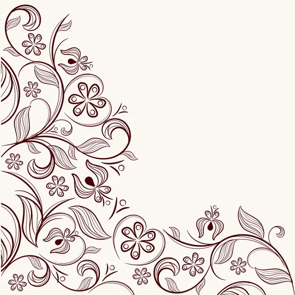 Angular floral pattern — Stock Vector