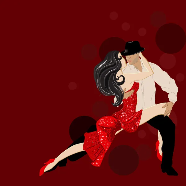 Tango dansers — Stockvector