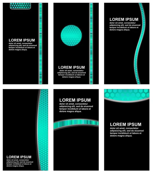 Vertical business cards templates set — Stock Vector