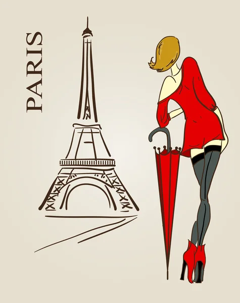 Pariser Skizze — Stockvektor