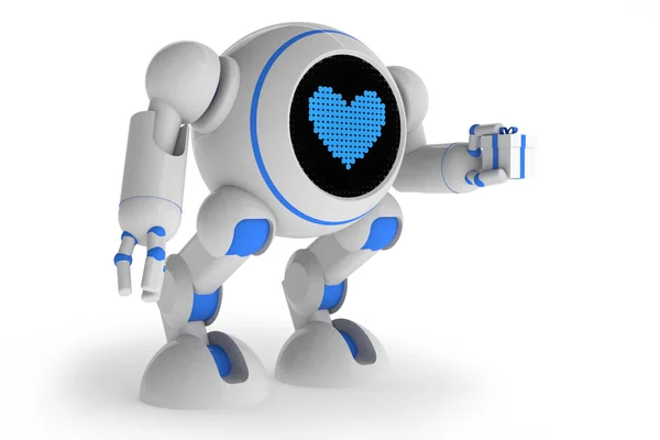 Robot in love — Stock Photo, Image