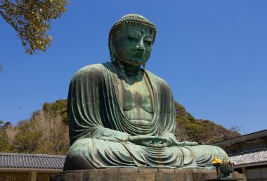 Great Buddha statue of Kamakura town, Japan clipart