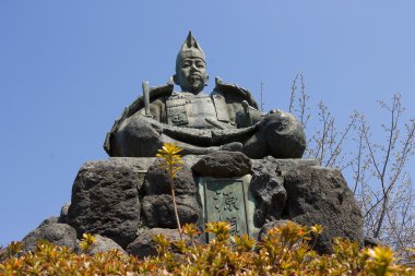 Statue of Minamoto Yoritomo in Kamakura, Japan clipart