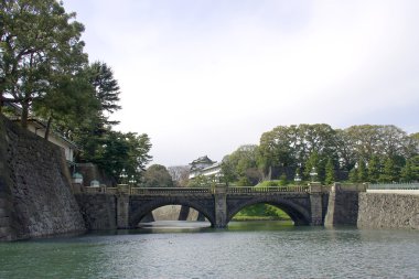 Nijubashi bridge in Imperial Palace, Tokyo, Japan clipart