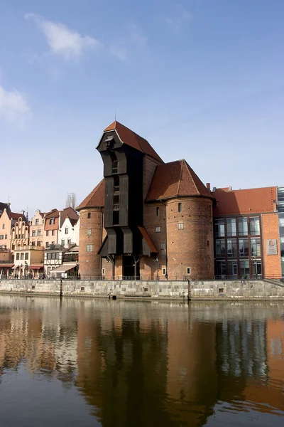 Zuraw średniowiecznego żurawia w Gdańsk, Polska — Zdjęcie stockowe