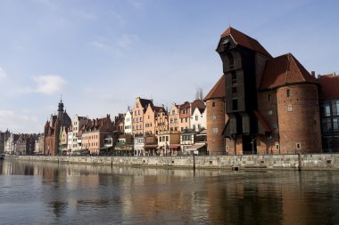 Medieval crane Zuraw in Gdansk, Poland clipart