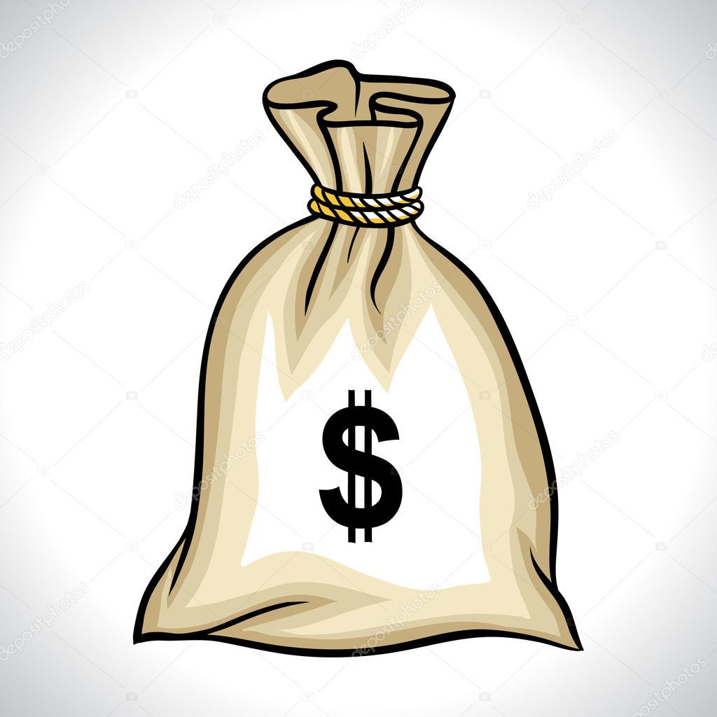 Money bag with dollar sign vector illustration — Stock Vector ...