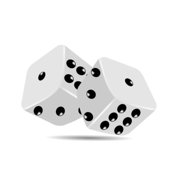 Stylized pair of dices clipart