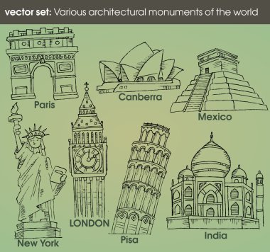 Kümesi: Dünya çeşitli mimari anıtları