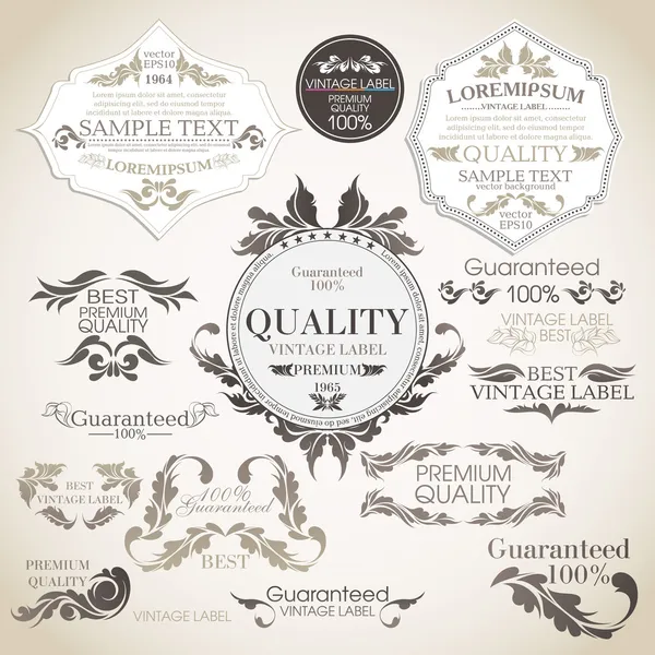 Vector set: calligraphic design elements and page decoration, Pr Royalty Free Stock Vectors