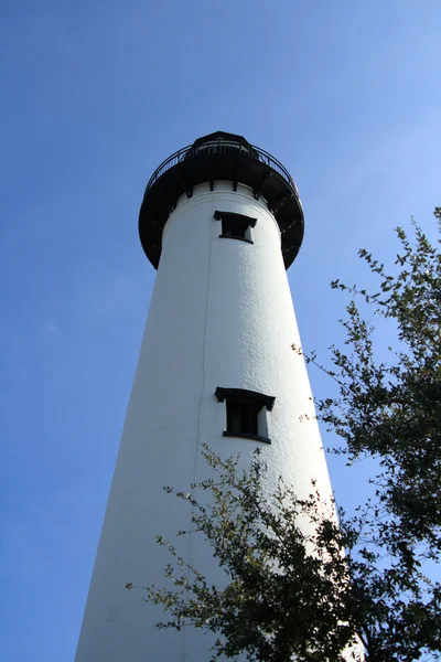 Leuchtturm auf der Insel st simons — Stockfoto