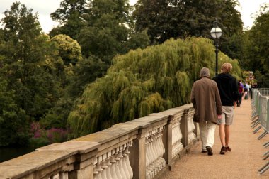 Father and Son at Hyde Park clipart