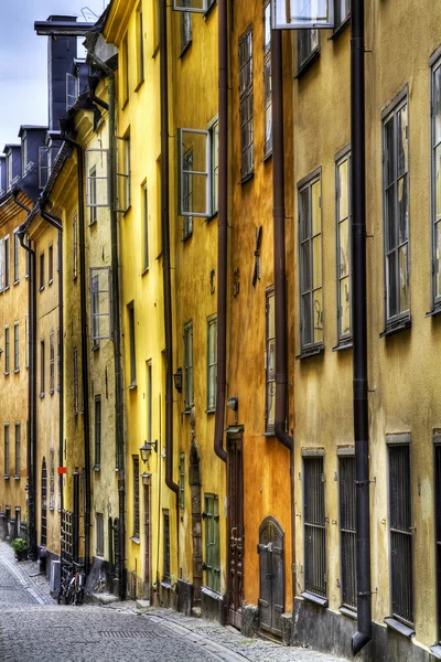Stockholm-oude stad gevels. — Stockfoto