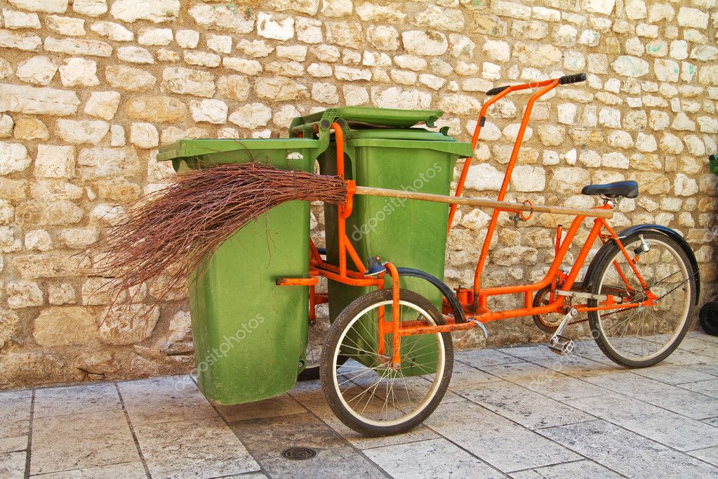 Garbage bike. — Stock Photo © cumulus 10158472