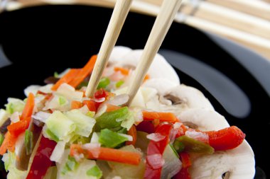 Grabbing chinese vegetables
