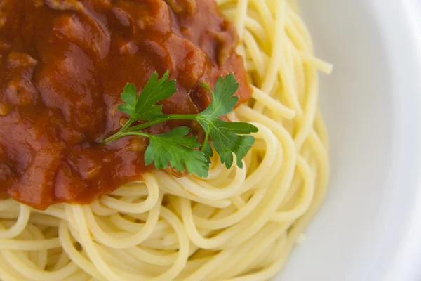 Spaghetti op een bord — Stockfoto