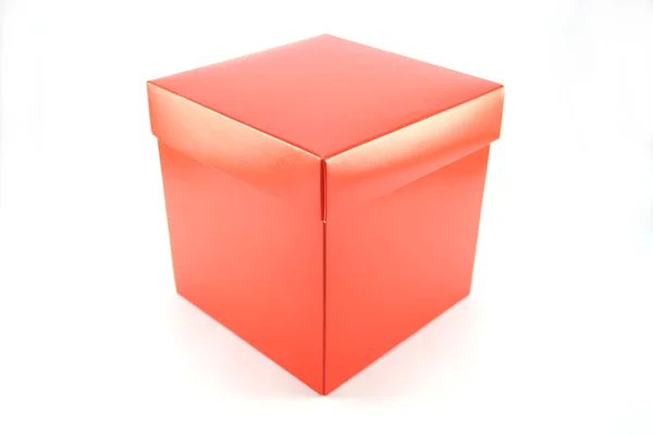 Caixa vermelha fechada — Fotografia de Stock