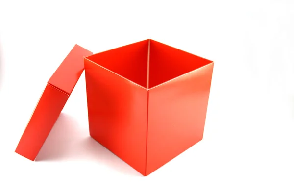 Kırmızı kutu açmak — Stok fotoğraf