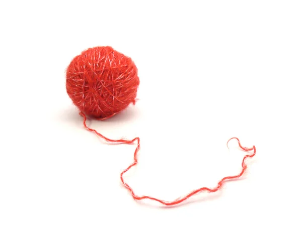 Red wool ball — Stock Photo, Image