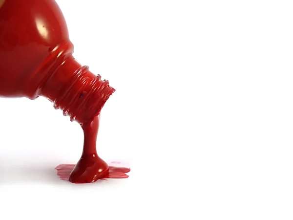 Červený lak na nehty — Stock fotografie