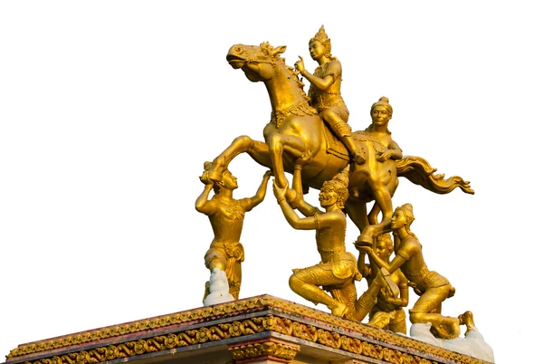 Goldene thailändische Götterskulptur — Stockfoto