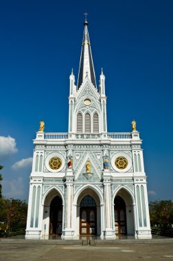 White church, Samut Songkhram, thailand clipart