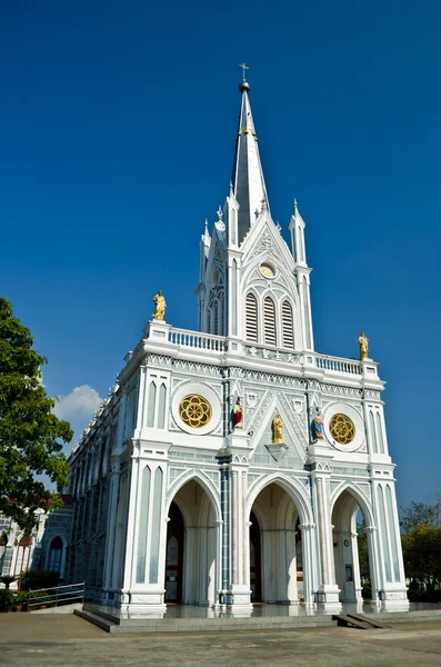 Weiße Kirche, samut songkhram, thailand — Stockfoto