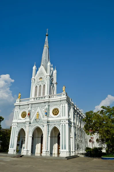Weiße Kirche, samut songkhram, thailand — Stockfoto