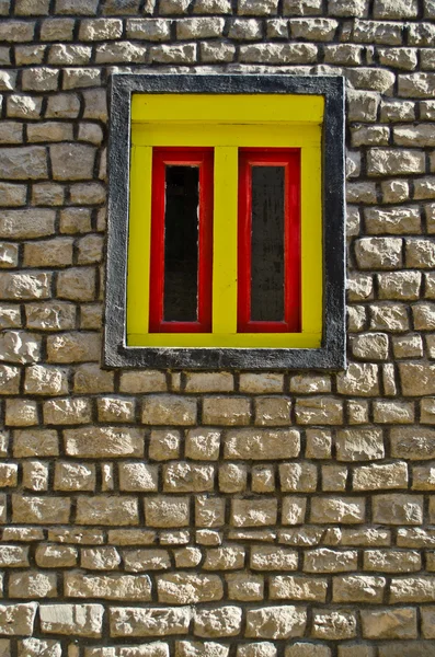 Gelbes Fenster Nepali-Stil — Stockfoto