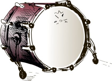 Drum, Vector illustration drum, music instrument, vector background clipart