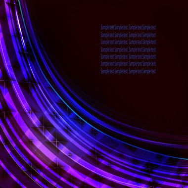 Flowing lines and purple background clipart