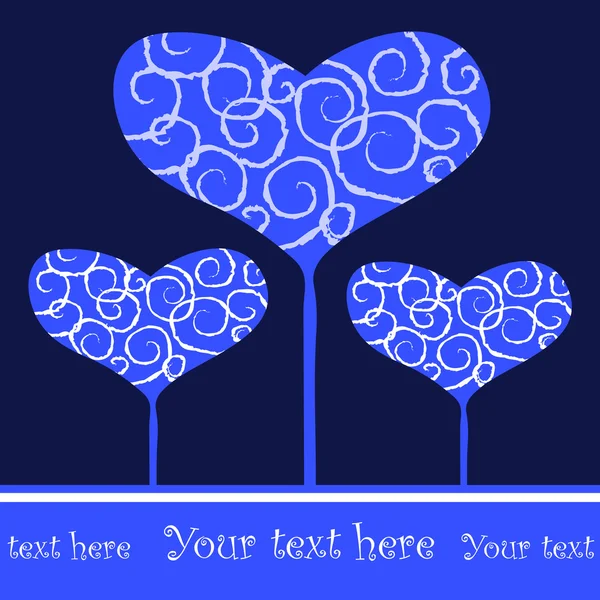 Jarní strom s slavnostní srdce — Stockový vektor