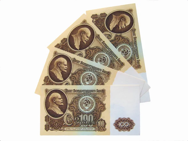 纸币的苏联在 100 卢布. — 图库照片