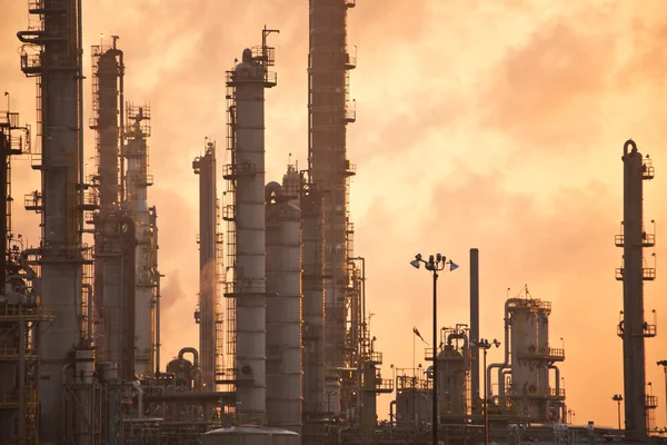 stock image Oil Refinery at Sunrise