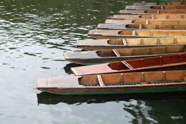 Punts in river Cam clipart
