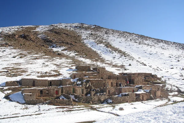 Bergdorp in Marokko Stockfoto