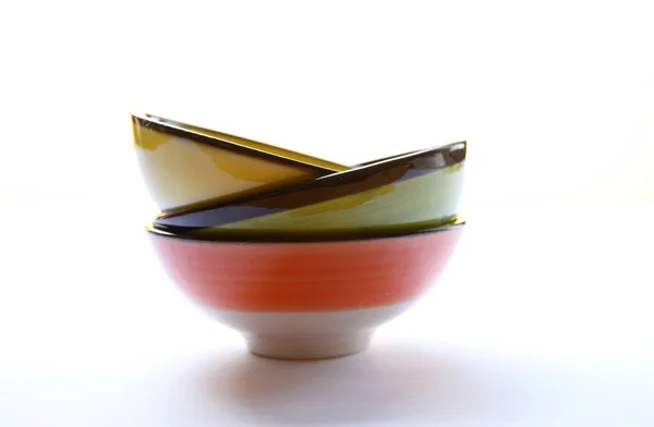 Three colorful bowls — Stock Photo, Image