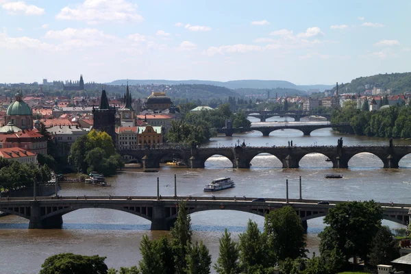 Veduta dei ponti di Praga — Foto Stock