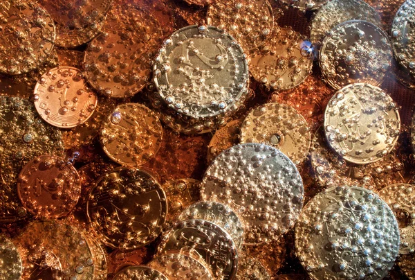 stock image Coins under water