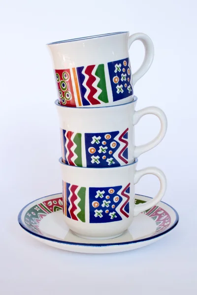 Three coffee cups — Stock Photo, Image