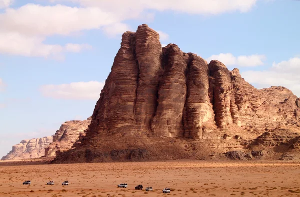 Os sete pilares em Wadi Rum — Fotografia de Stock
