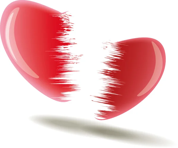 Brustet hjärta — Stock vektor