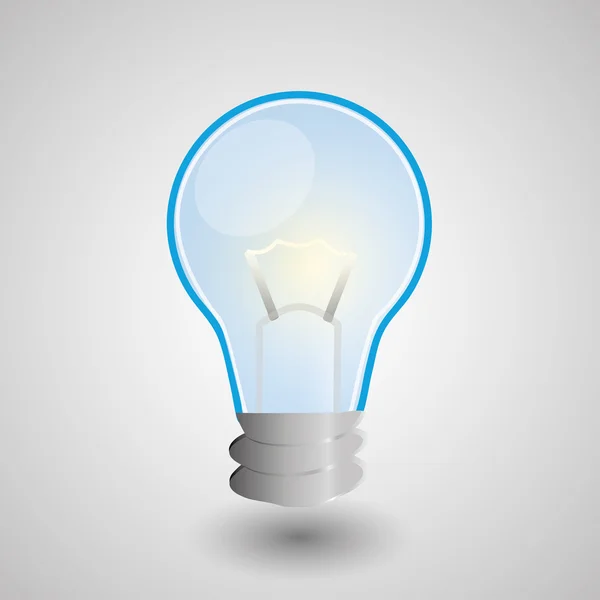 Lâmpada ideia de luz — Vetor de Stock