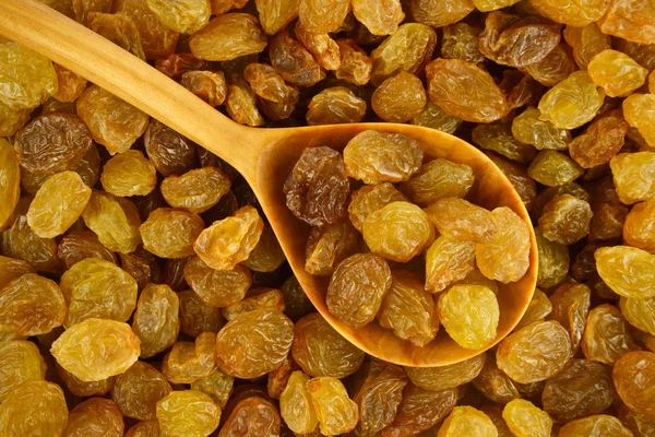 Raisins in the spoon — Stock Photo, Image